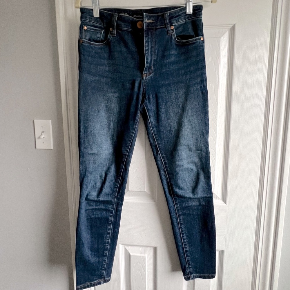 High rise ankle skinny jeans